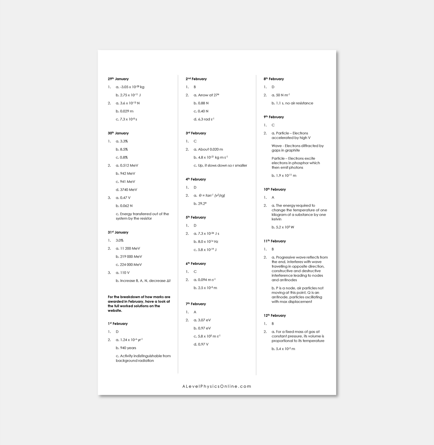 Daily Workout Book 5 - A Level Digital Download (for Individuals)