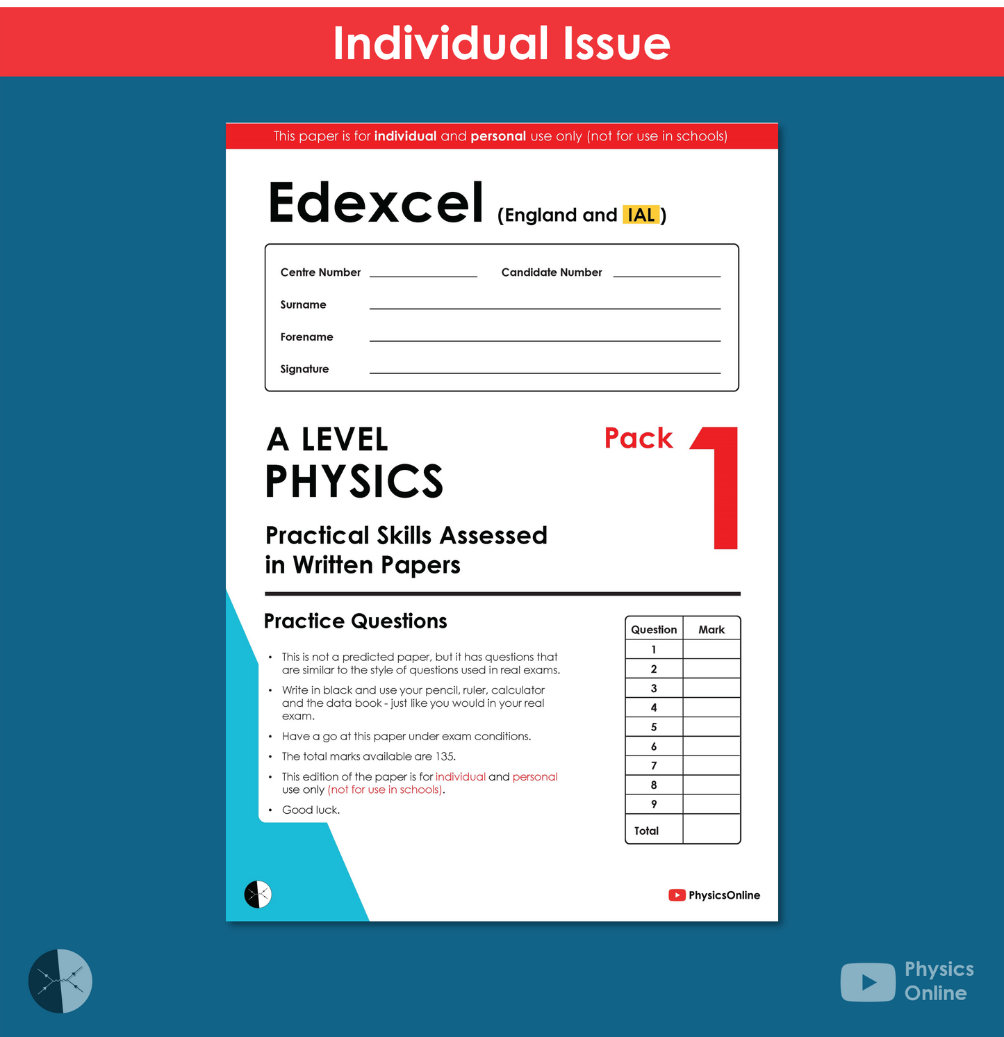 Edexcel A Level Practical Skills - Multipack (for Individuals)