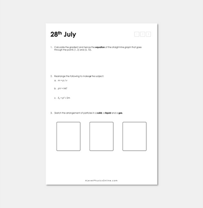 Daily Workout Book 1 - A Level Digital Download (for Individuals)