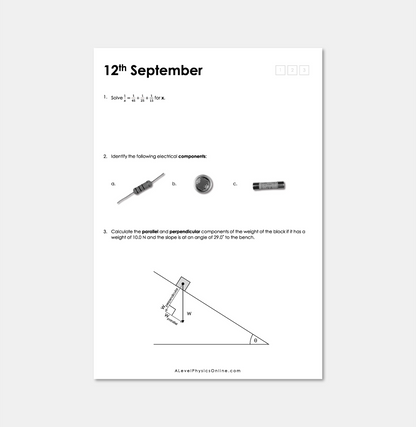 Daily Workout Book 1 - A Level Digital Download (for Individuals)
