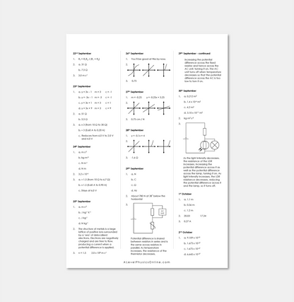 Daily Workout Book 1 - A Level Digital Download (for Individuals)