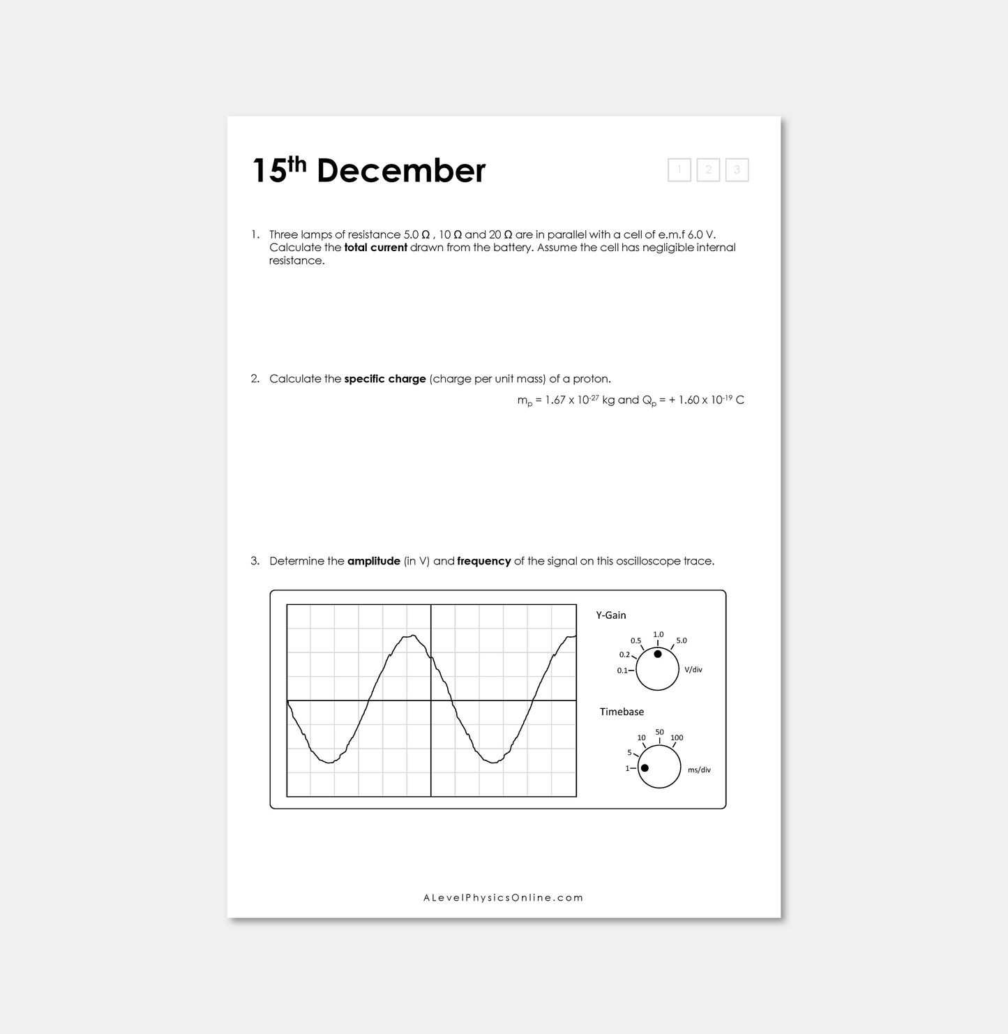 Daily Workout Book 2 - A Level Digital Download (for Individuals)
