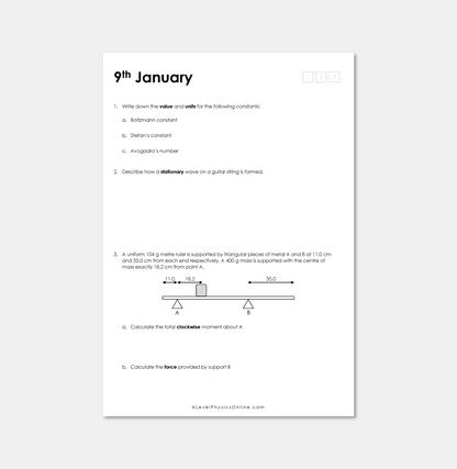 Daily Workout Book 2 - A Level Digital Download (for Individuals)