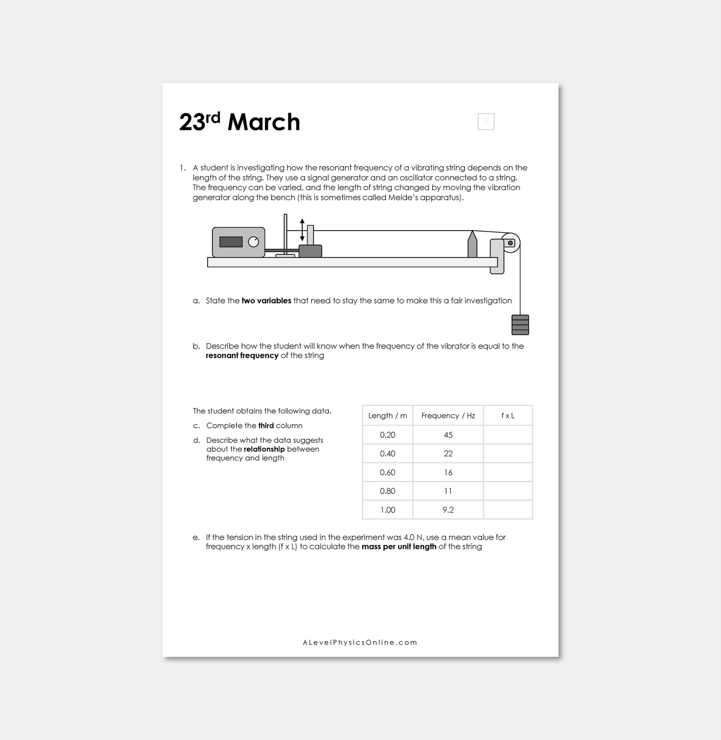Daily Workout Book 3 - A Level Digital Download (for Individuals)
