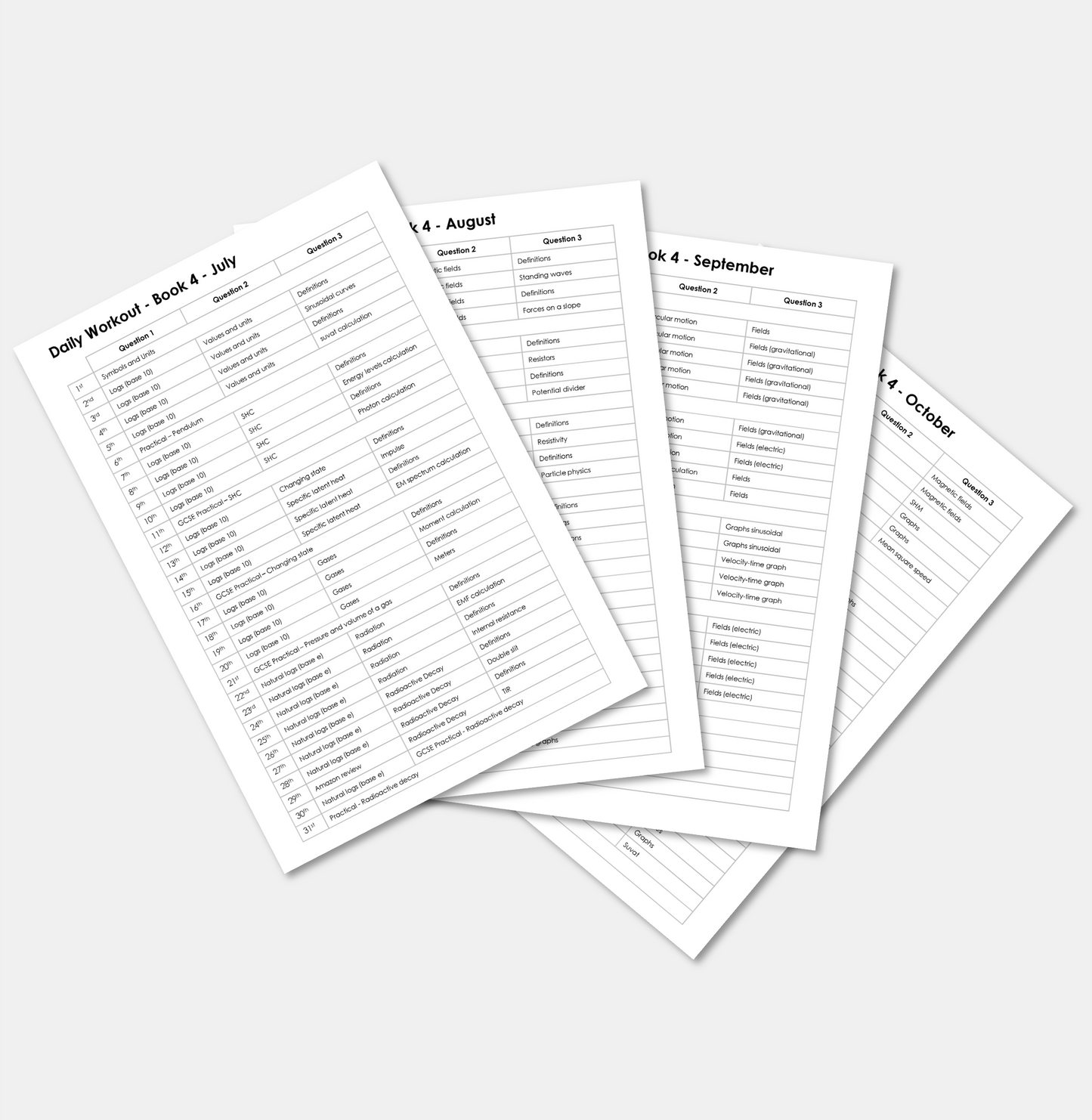 Daily Workout Book 4 - A Level Digital Download (for Individuals)