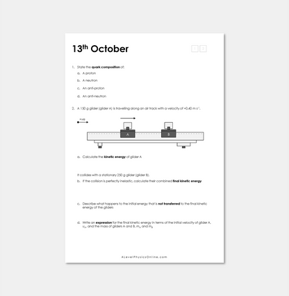 Daily Workout Book 4 - A Level Digital Download (for Individuals)
