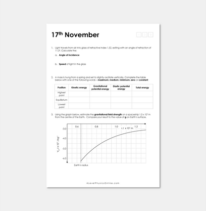 Daily Workout Book 5 - A Level Digital Download (for Individuals)