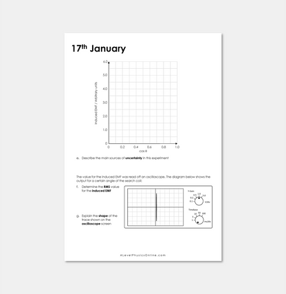 Daily Workout Book 5 - A Level Digital Download (for Individuals)