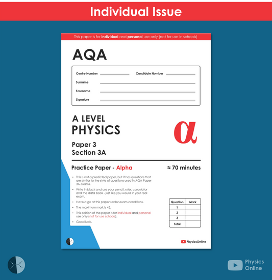 AQA Practice Paper | 3A - Alpha | Individual Issue | A Level Physics