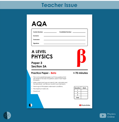 AQA A Level Paper 3A - Beta (for Teachers)