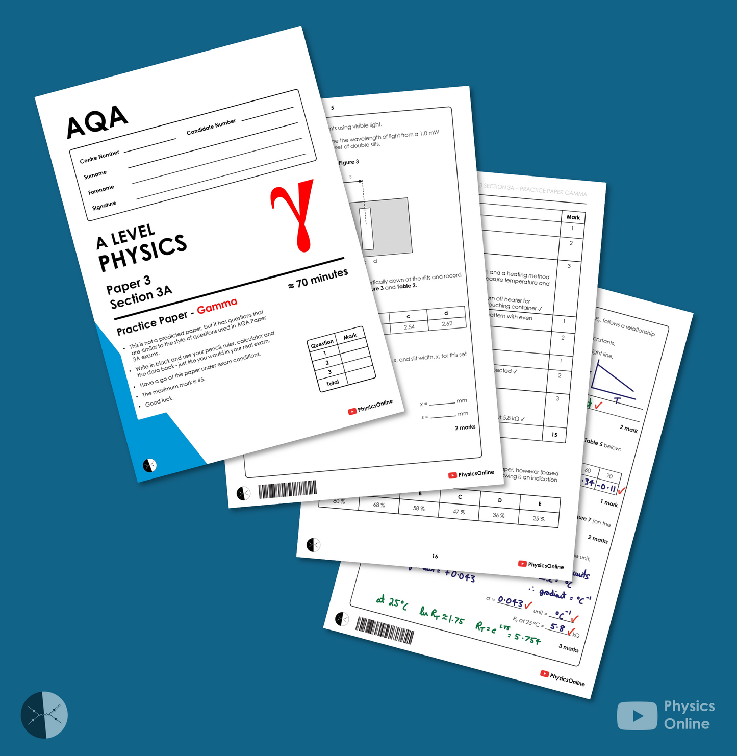 AQA Practice Paper | 3A - Gamma | Teacher Issue | A Level Physics