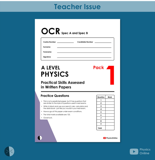 OCR Practical Skills | Pack 1 | Teacher Issue | A Level Physics