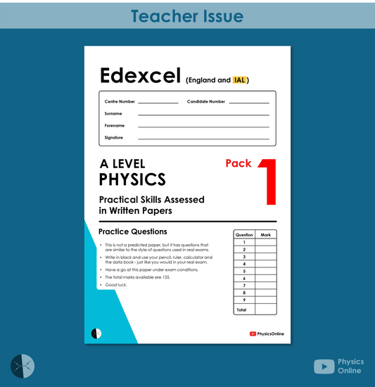 Edexcel Practical Skills | Pack 1 | Teacher Issue | A Level Physics