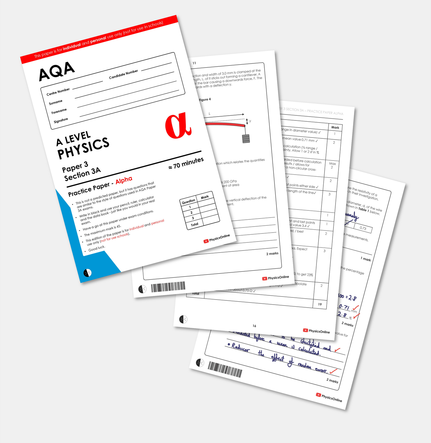 AQA A Level Paper 3A - Multipack (for Individuals)