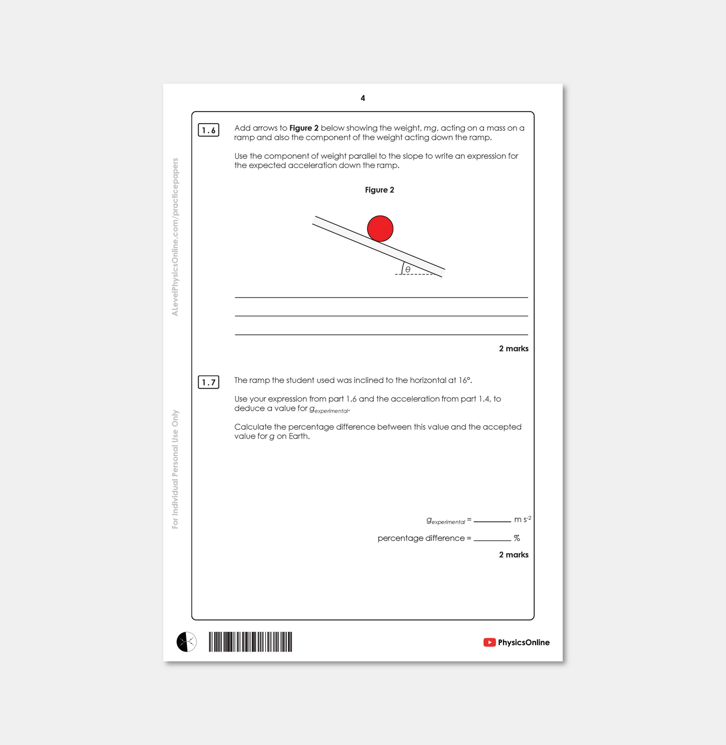 AQA A Level Paper 3A - Gamma (for Individuals)