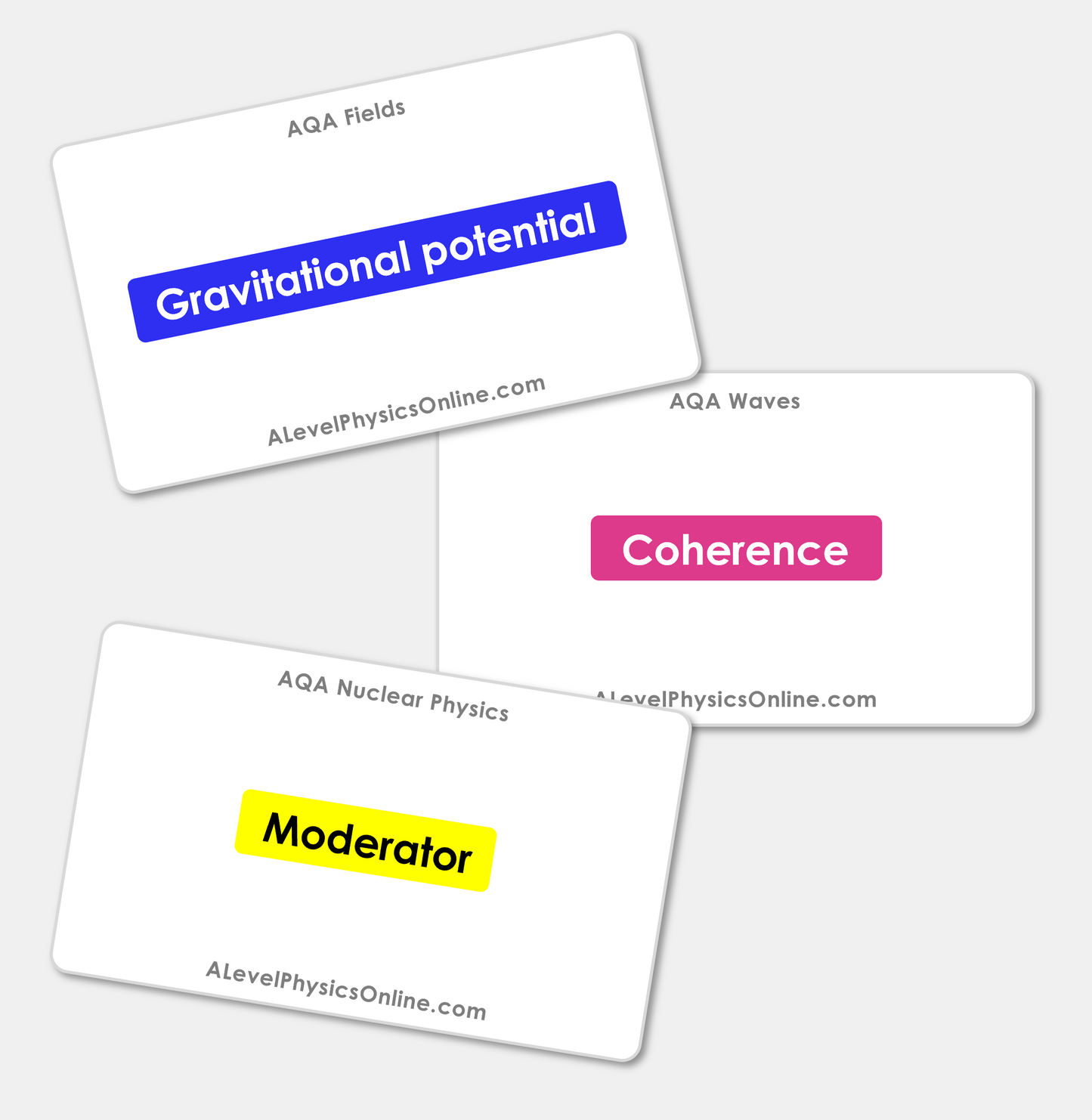 AQA A Level Flashcards - The Entire Physics Course (for Individuals)