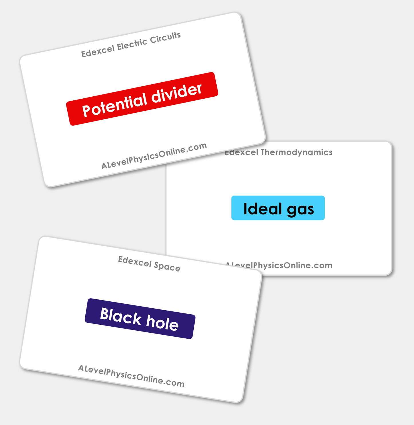 Edexcel A Level Flashcards - The Entire Physics Course (for Individuals)