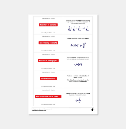Edexcel A Level Flashcards - The Entire Physics Course (for Individuals)