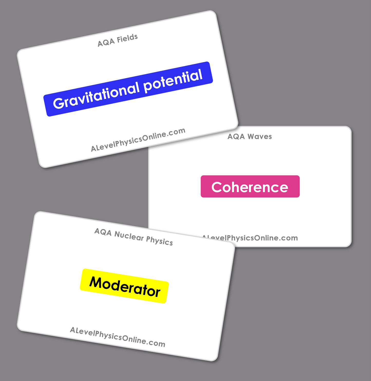 AQA A Level Flashcards - The Entire Physics Course (for Teachers)
