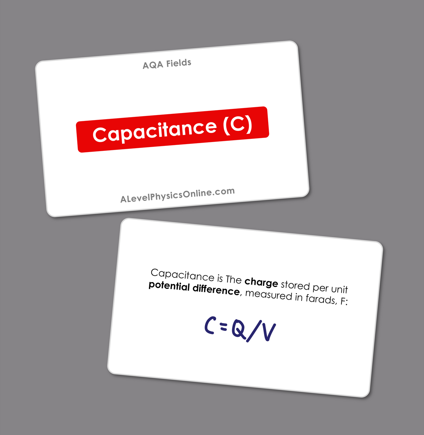 AQA A Level Flashcards - The Entire Physics Course (for Teachers)