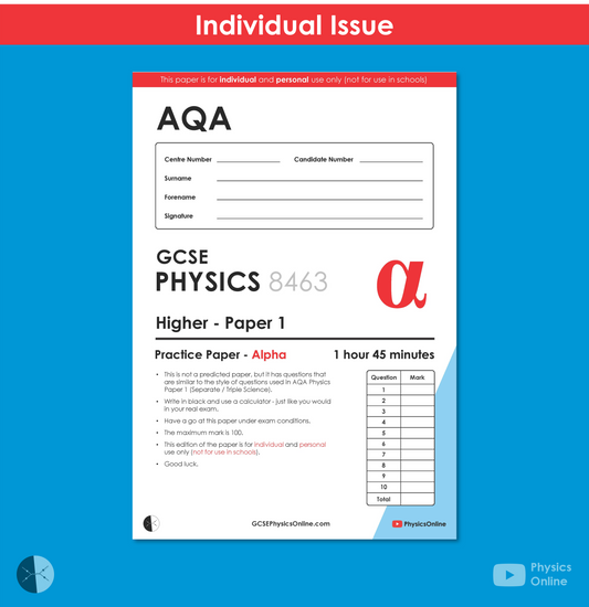 AQA Practice Paper | Paper 1 - Alpha | Individual Issue | GCSE Physics