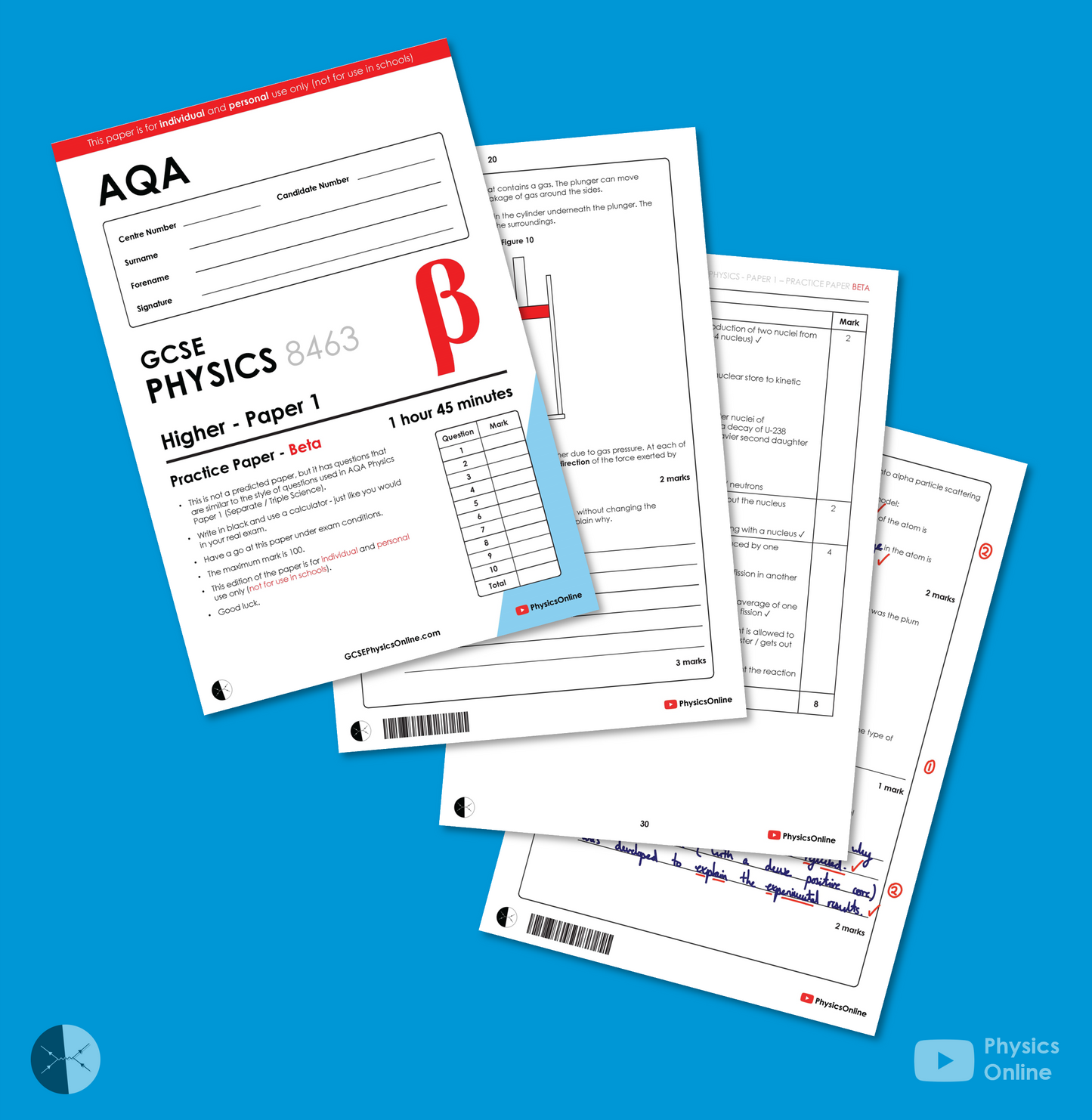 AQA Practice Paper | Paper 1 - Beta | Individual Issue | GCSE Physics