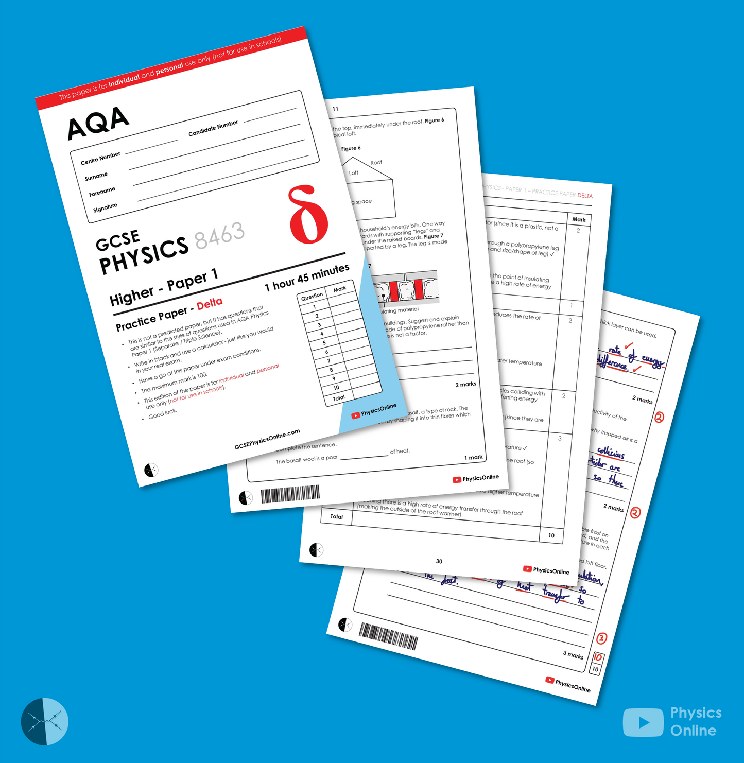 AQA Practice Papers | Complete Megapack | Paper 1 and 2 | Individual Issue | GCSE Physics