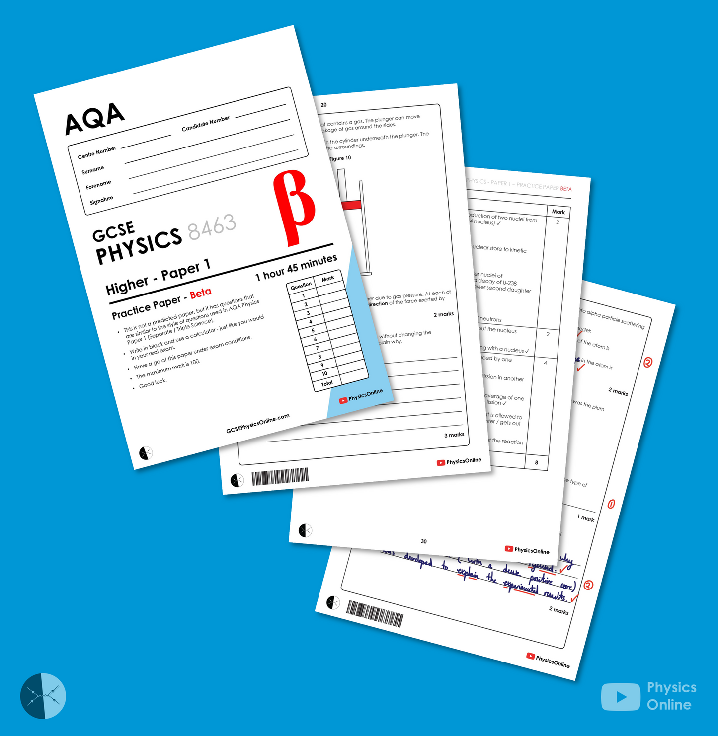 AQA Practice Paper | Paper 1 - Beta | Teacher Issue | GCSE Physics