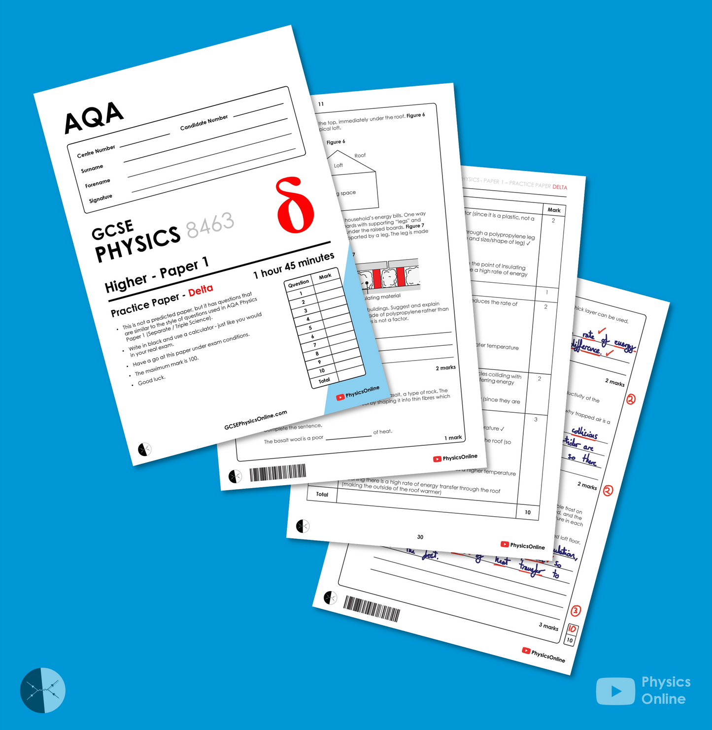 AQA Practice Paper | Paper 1 - Delta | Teacher Issue | GCSE Physics