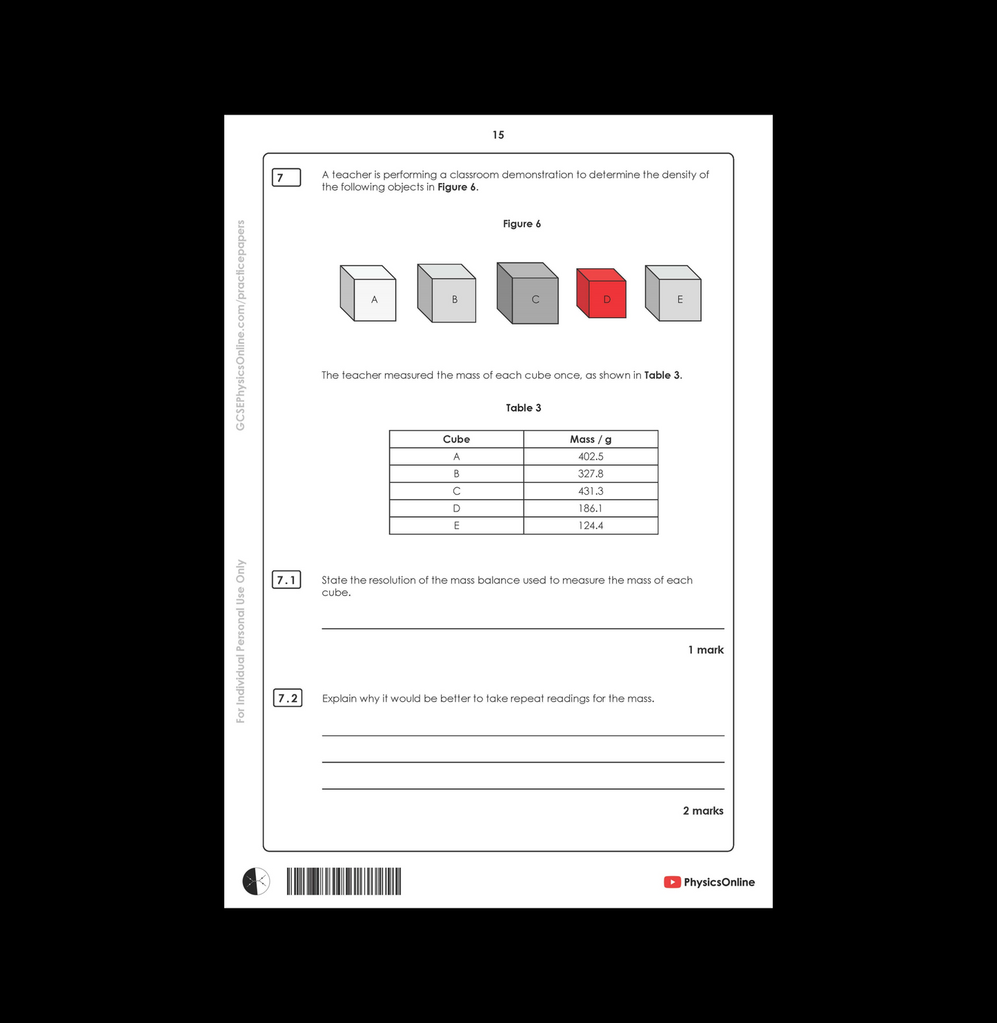 AQA GCSE Paper 1 - Alpha (for Individuals)